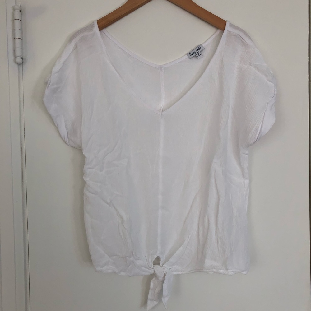Splendid tie-front top
